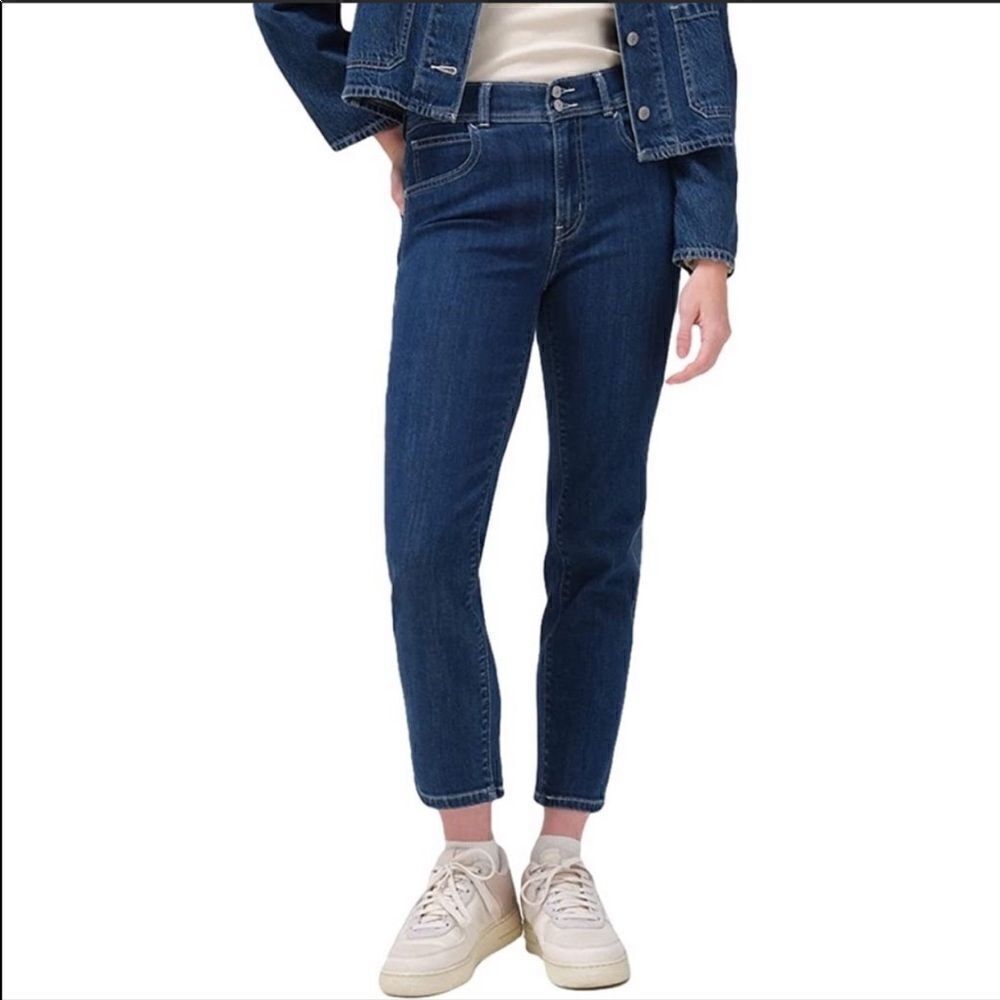 Levi’s 724 High Rise Straight Crop Jeans Size 26 Dark Wash Cropped Denim
